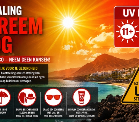 Canarische Eilanden onder ‘extreme’ UV-waarschuwing geplaatst